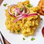 Mangu With Pickled Red Onions